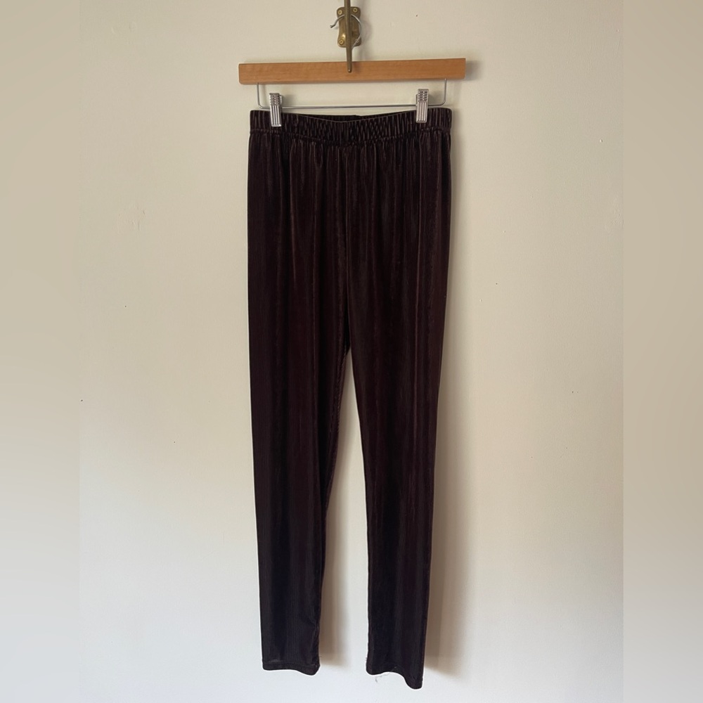 Vintage brown ribbed leggings